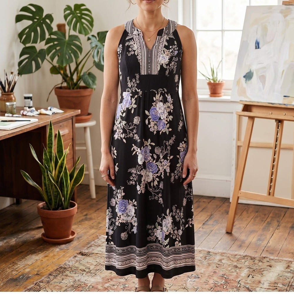 Rabbit Rabbit Rabbit‎ Womens Maxi Dress Size 18W Dark Romantic Dark